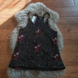 NWT Romeo+Juliet Couture Rose Sparkle Blouse Size S